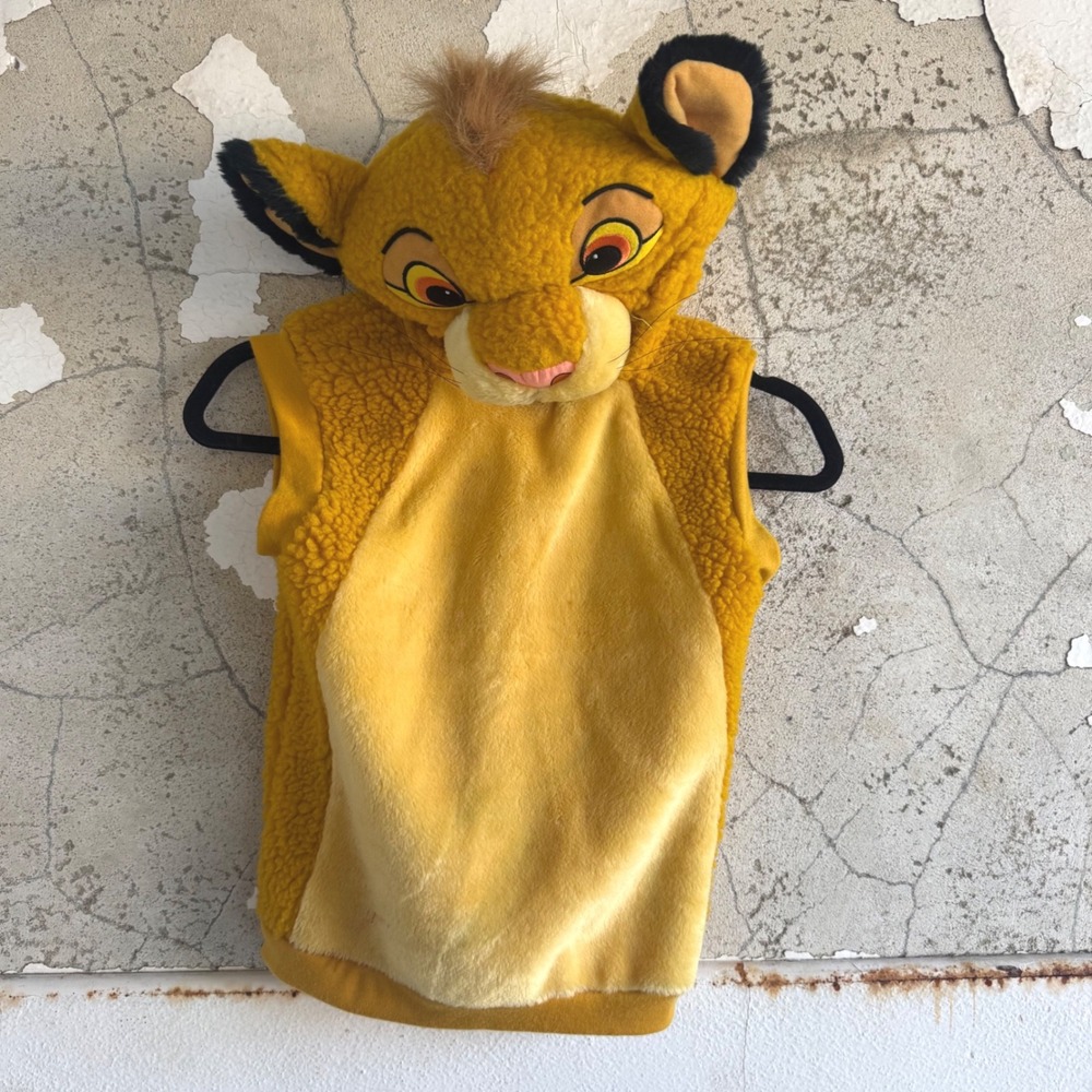 Vintage Simba Lion King Costume Vest Toddler Kids 2-4T Disney Halloween Dress Up